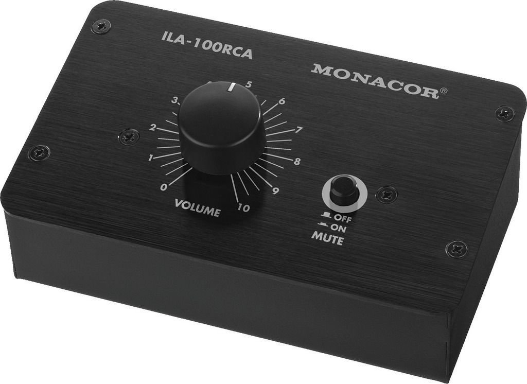 Selector/controlador de monitores Monacor Attenuator ILA-100RCA