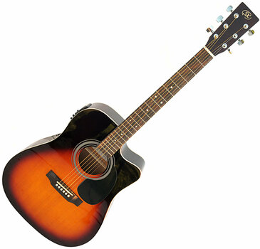 electro-acoustic guitar SX SD1-CE Vintage Sunburst - 1