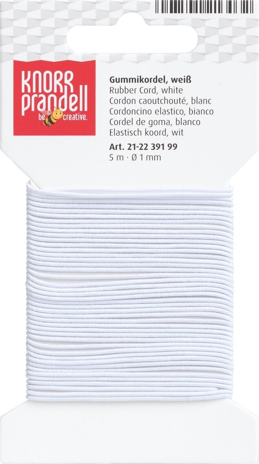 Materijal Knorr Prandell 212239199 Гумена шнура White Ø 1 mm × 5 m 1