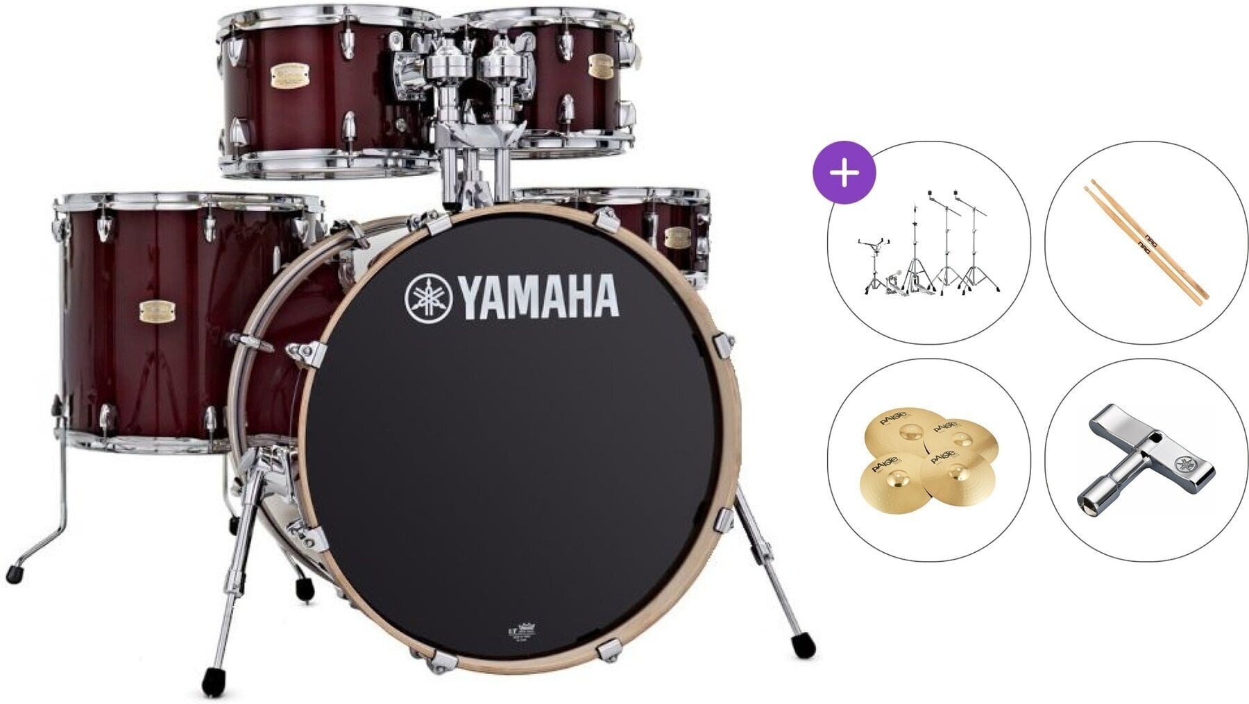 Dobszett Yamaha SBP2F5-CR Stage Custom Birch Standard SET Cranberry Red Dobszett