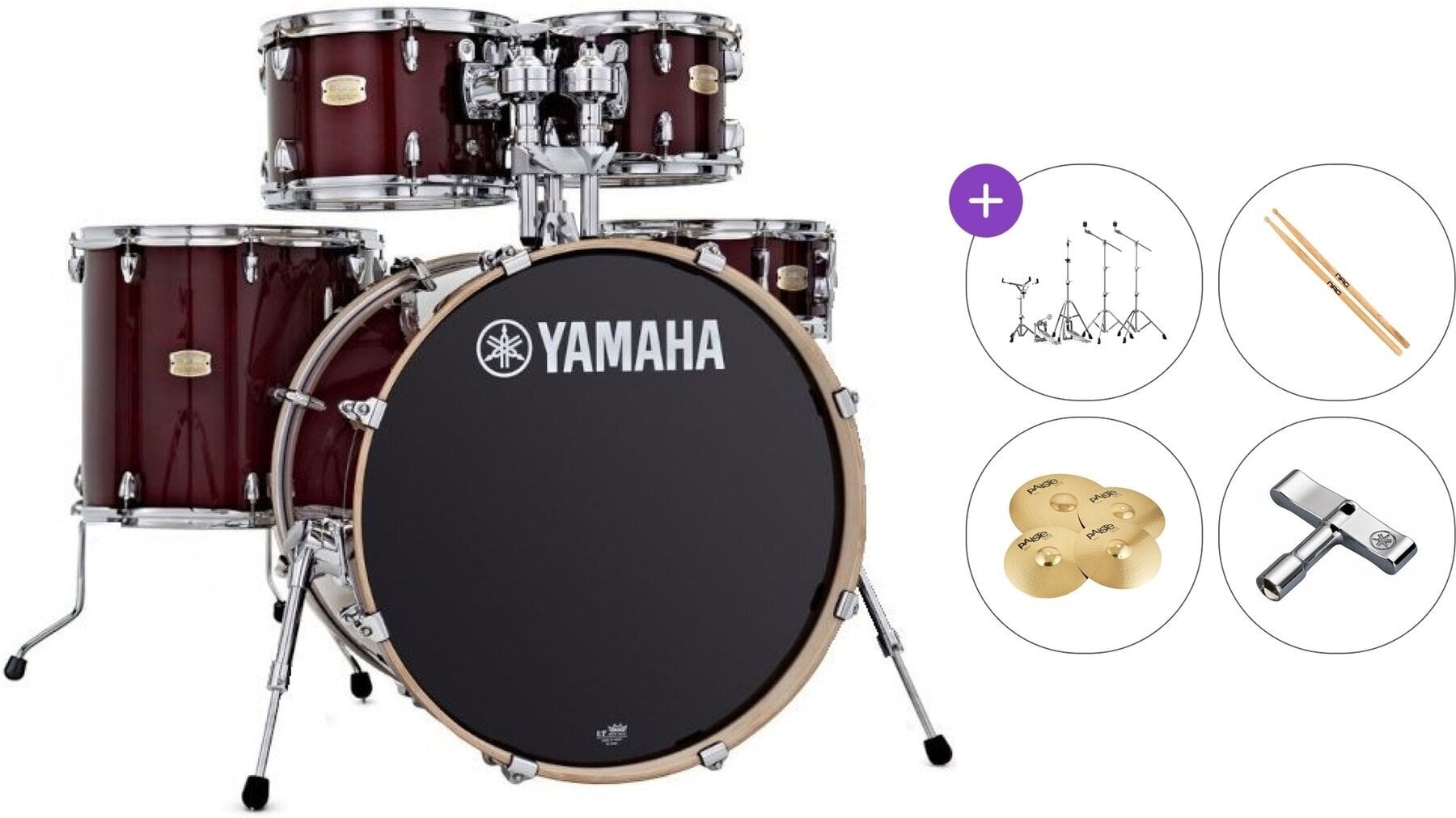 Drumkit Yamaha SBP0F5 Stage Custom Standard SET Cranberry Red Drumkit