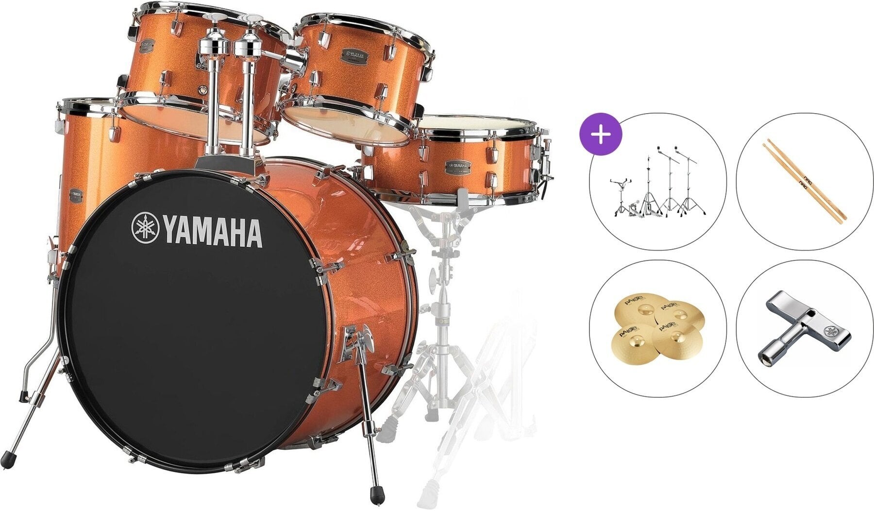 Drumkit Yamaha RDP2F5ORG Rydeen Standard SET Orange Glitter Drumkit