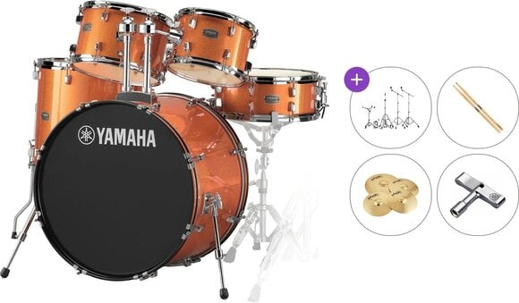 Drumkit Yamaha RDP2F5ORG Rydeen Standard SET Orange Glitter Drumkit - 1