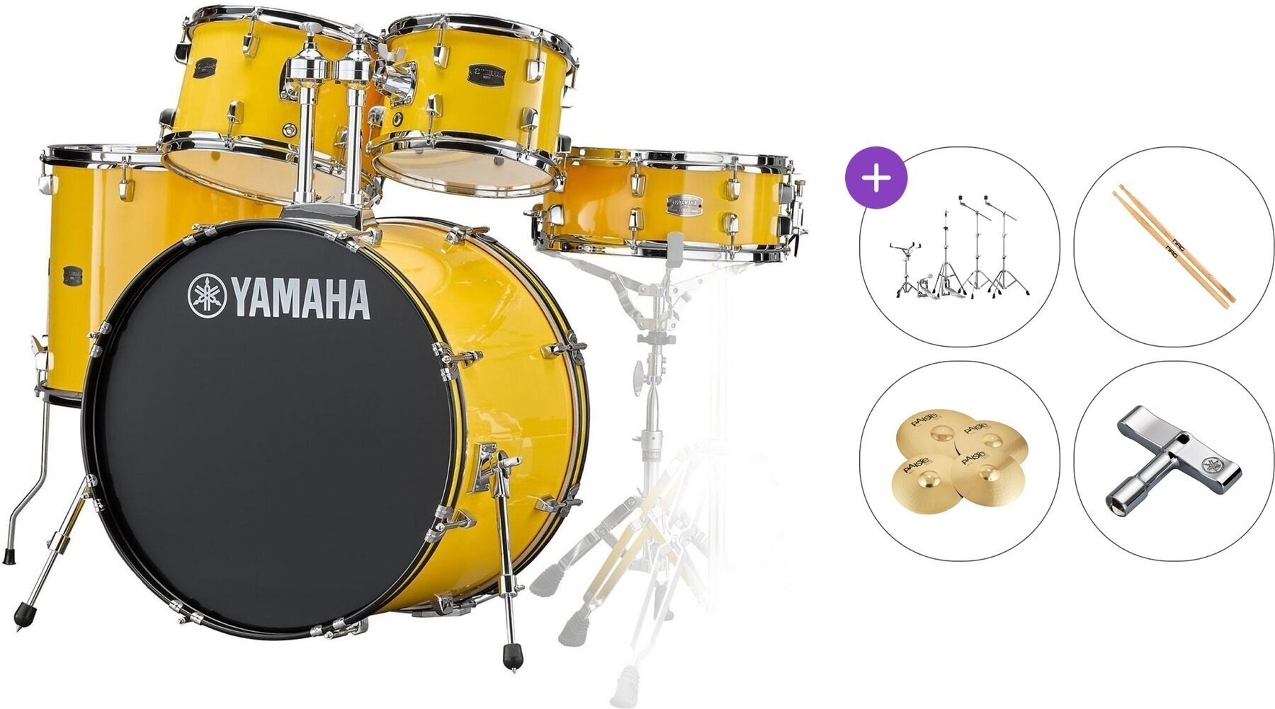 Akustik-Drumset Yamaha RDP2F5MY Rydeen Standard SET Mellow Yellow Akustik-Drumset