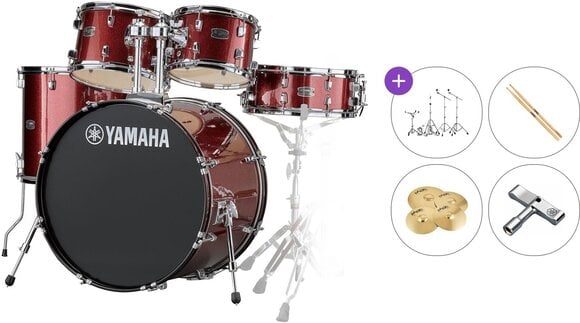 Drumkit Yamaha RDP2F5BGG Rydeen Standard SET Burgundy Glitter Drumkit - 1