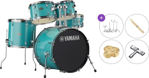 Drumkit Yamaha RDP0F5TQG Rydeen Standard SET Turquoise Glitter Drumkit - 1