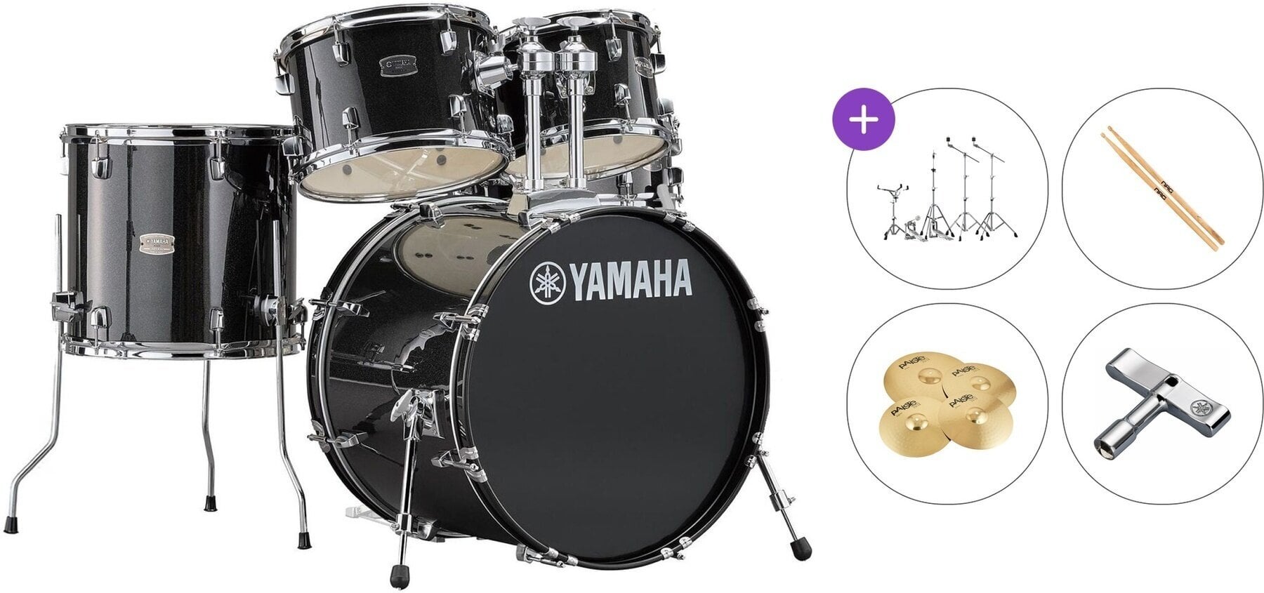 Drumkit Yamaha RDP0F5BLG Rydeen Standard SET Black Glitter Drumkit