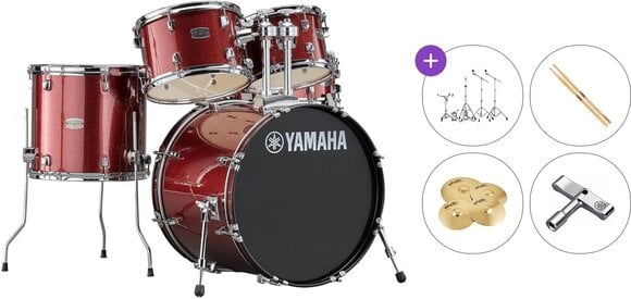Drumkit Yamaha RDP0F5BGG Rydeen Standard SET Burgundy Glitter Drumkit - 1