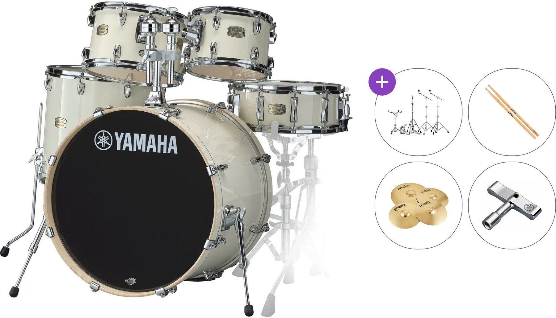 Drumkit Yamaha SBP2F5 Stage Custom Standard SET Classic White Drumkit