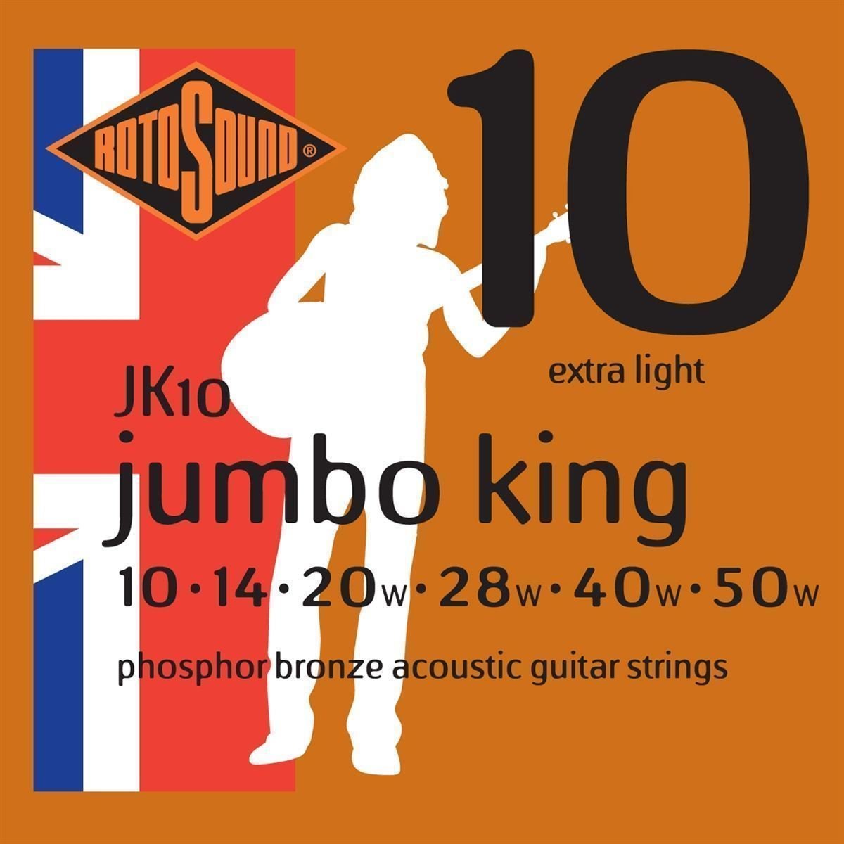 Cordes de guitares acoustiques Rotosound JK10
