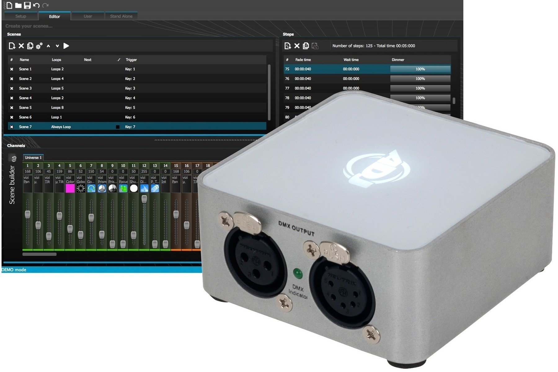 DMX Software, Interface ADJ MyDMX 2.0