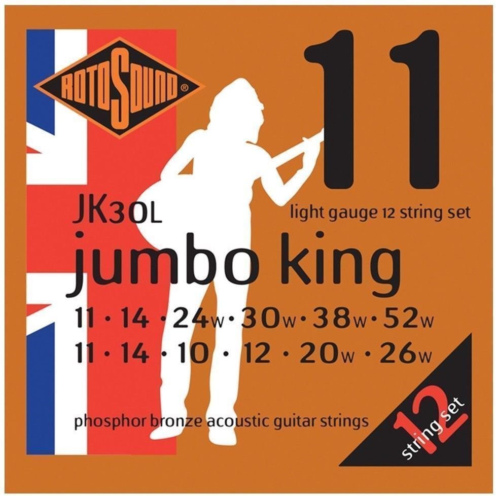 Set de corzi pentru chitară acustică Rotosound JK30L Jumbo King