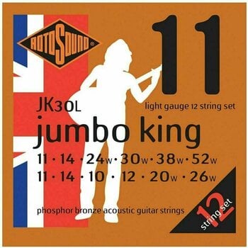 Struny pro akustickou kytaru Rotosound JK30L Jumbo King