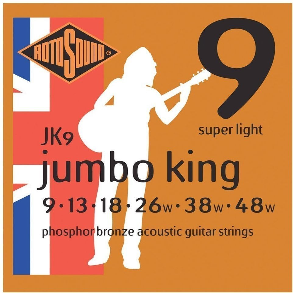 Cordes de guitares acoustiques Rotosound JK 9 Jumbo King