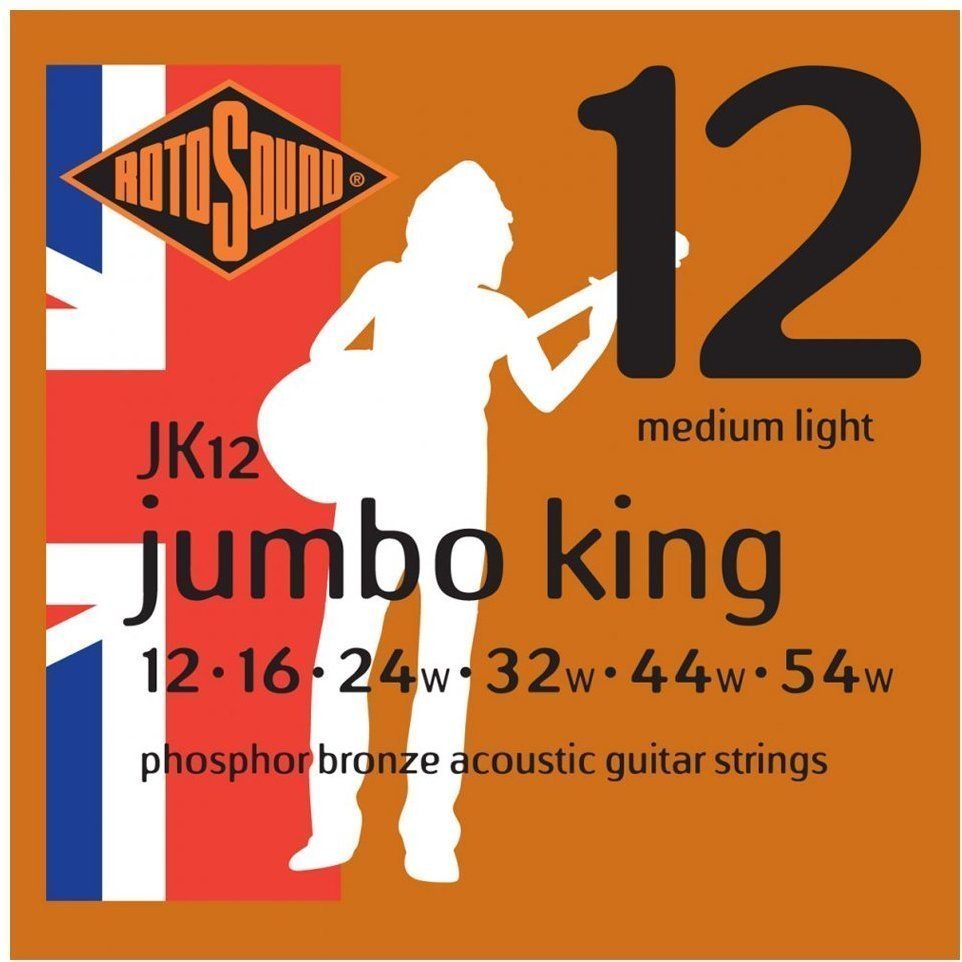 Struny do gitary akustycznej Rotosound JK 12 Jumbo King