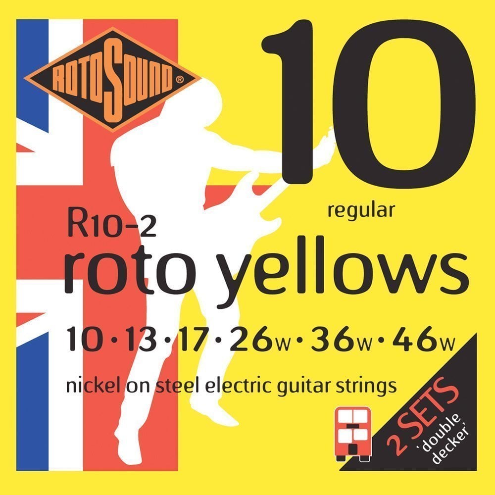 Struny pre elektrickú gitaru Rotosound R10-2 2-Pack