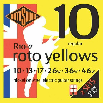 Struny pre elektrickú gitaru Rotosound R10-2 2-Pack - 1