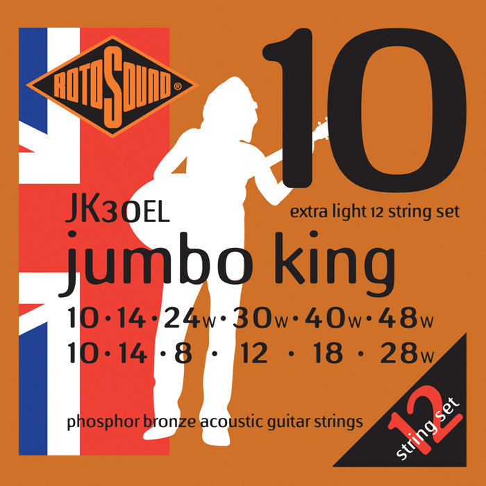 Cordes de guitares acoustiques Rotosound JK30EL Jumbo King