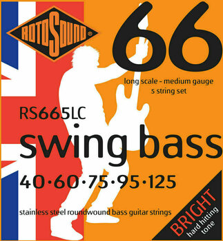Struny do gitary basowej 5-strunowej Rotosound RS 665 LC - 1