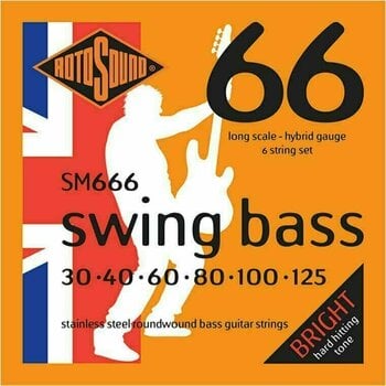 Saiten für 6-saitigen E-Bass Rotosound SM 666 - 1