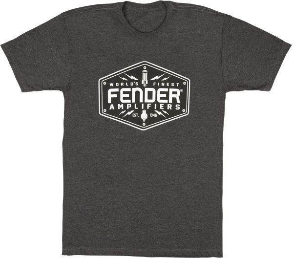 Camiseta de manga corta Fender Camiseta de manga corta Amplifiers Logo Hombre Dark Grey XL