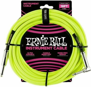 Cable de instrumento Ernie Ball P06085-EB Amarillo 5,5 m Recto - Acodado Cable de instrumento - 1