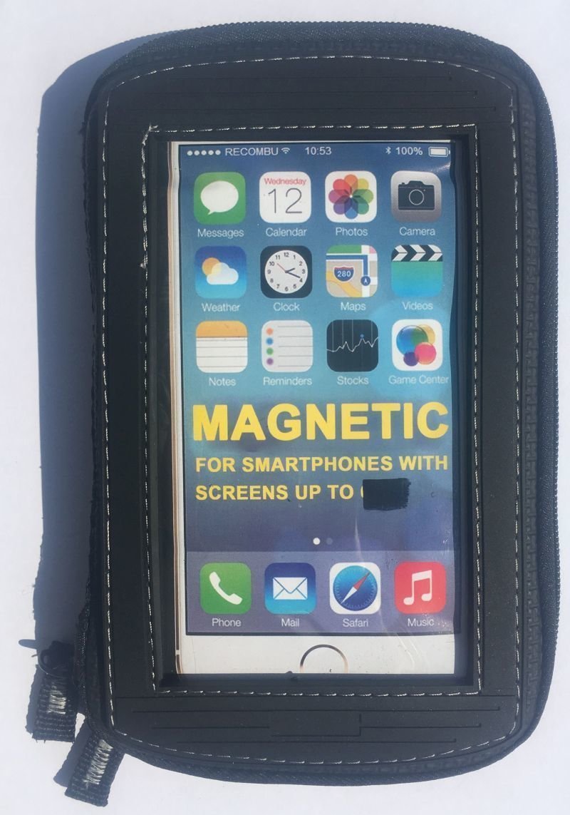 Калъф GPS за мотор / Стойка за телефон за мотор Rivco Products Tank Bag Street Magnetic Black