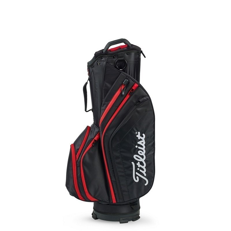 Golf torba Cart Bag Titleist Leightweight Charcoal/Black/Red Golf torba Cart Bag