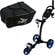 Axglo TriLite 3-Wheel SET Black/Blue Ročni voziček za golf