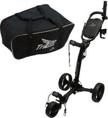 Carrinho de golfe manual Axglo TriLite 3-Wheel SET Black/Black Carrinho de golfe manual