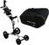 Chariot de golf manuel Axglo Flip N Go 4-Wheel Trolley Silver/Black SET Chariot de golf manuel