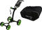 Carrinho de golfe manual Axglo Flip N Go 4 Wheel Trolley Black/Green SET Carrinho de golfe manual