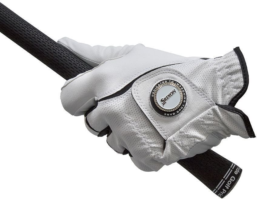 Handschuhe Srixon Ballmarker All Weather Mens Golf Glove White LH M
