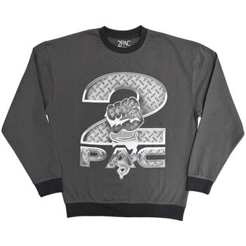 Hoodie 2Pac Steel Logo Charcoal Grey 2XL Hoodie - 1