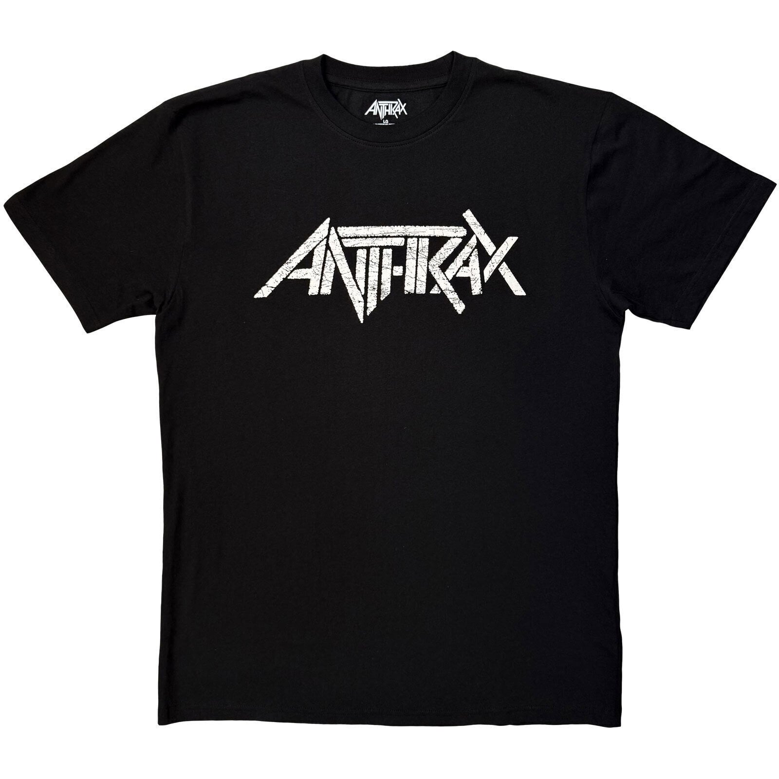Marškinėliai Anthrax Logo Mono Black M Marškinėliai