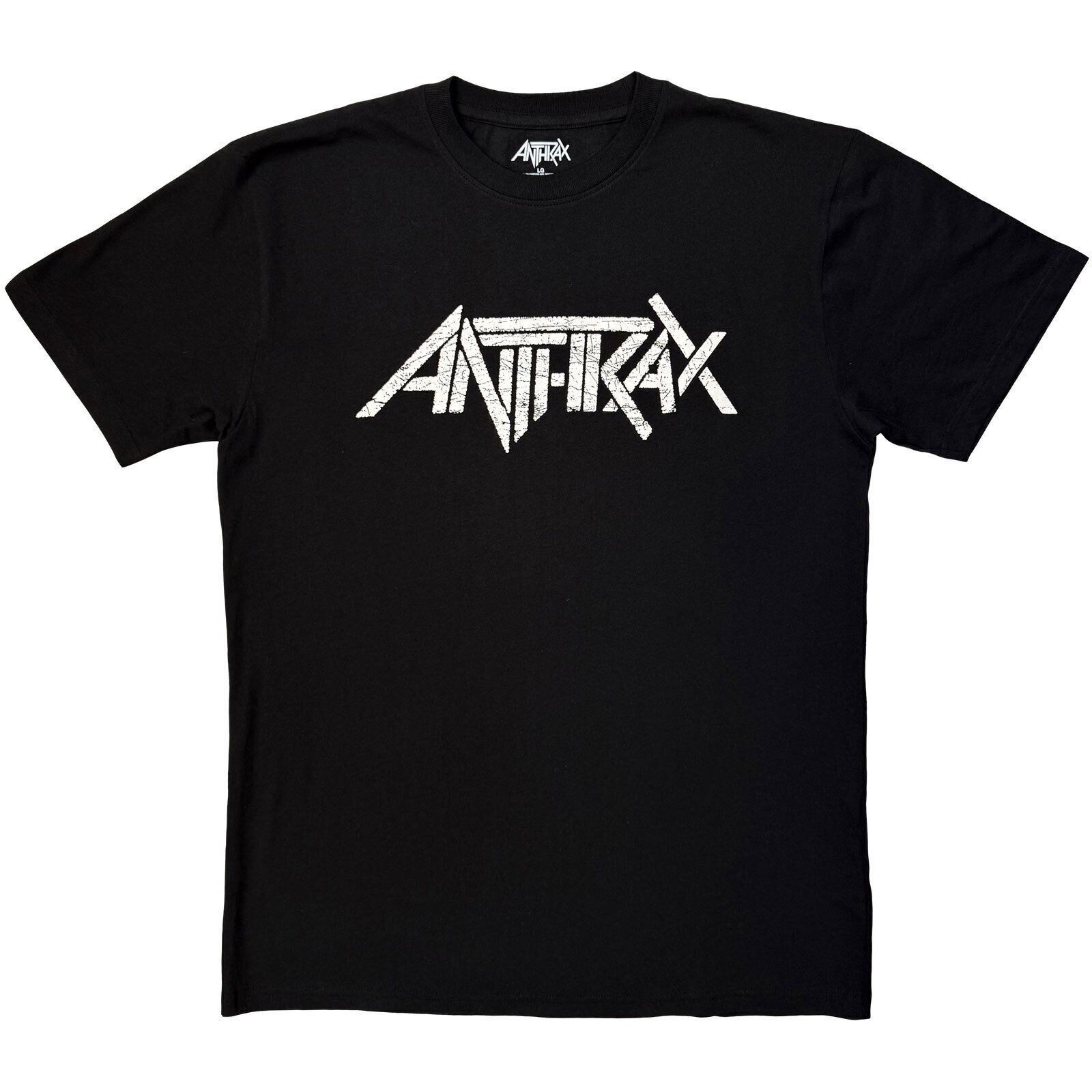 Camiseta de manga corta Anthrax Logo Mono Black XL Camiseta de manga corta