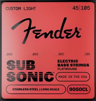 Bass guitar strings Fender Bass Strings Flatwound 9050CL 45-105 Bass guitar strings - 1