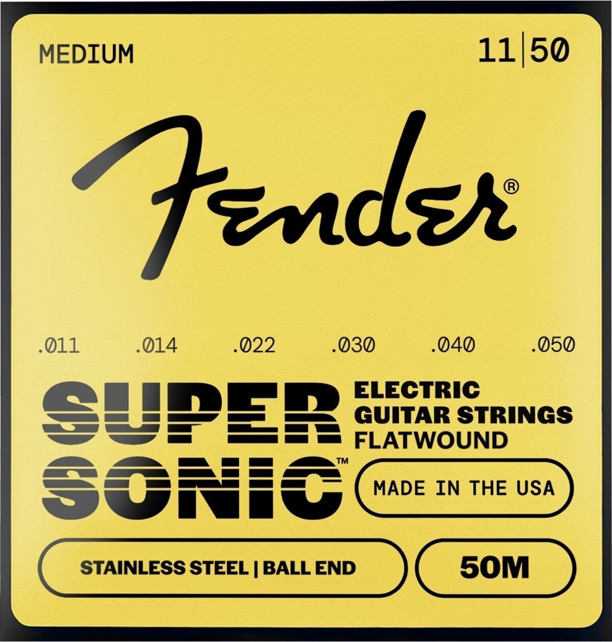E-guitar strings Fender Stainless Flatwounds 50XL Ball End Set E-guitar strings (Like new)