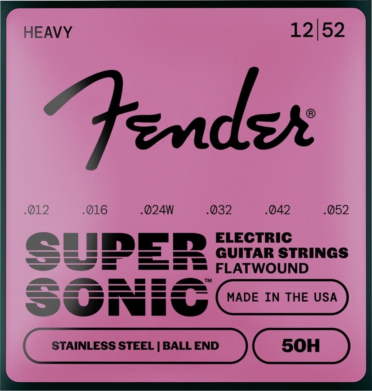 E-guitar strings Fender 50 L Stainless Steel Flatwound Ball End Set E-guitar strings