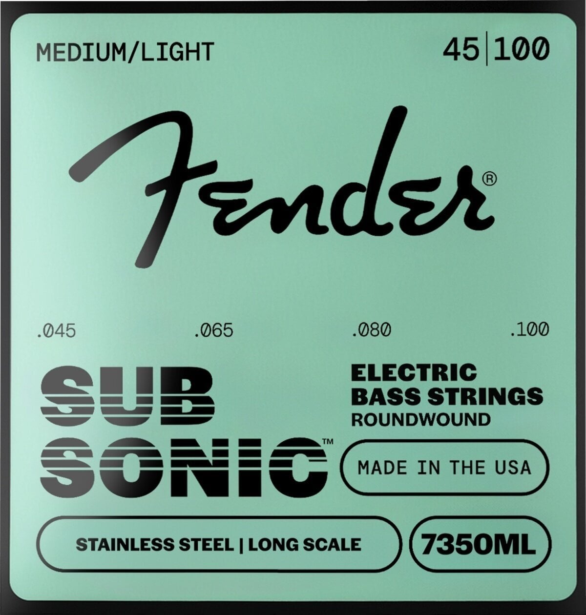 Bass guitar strings Fender SubSonic 7350ML 45-100 Bass guitar strings (Like new)