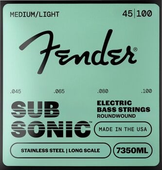 Bass guitar strings Fender SubSonic 7350ML 45-100 Bass guitar strings (Like new) - 1