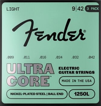 Strenge til E-guitar Fender UltraCore 1250L Gauges 9-42 3-Pack Strenge til E-guitar - 1