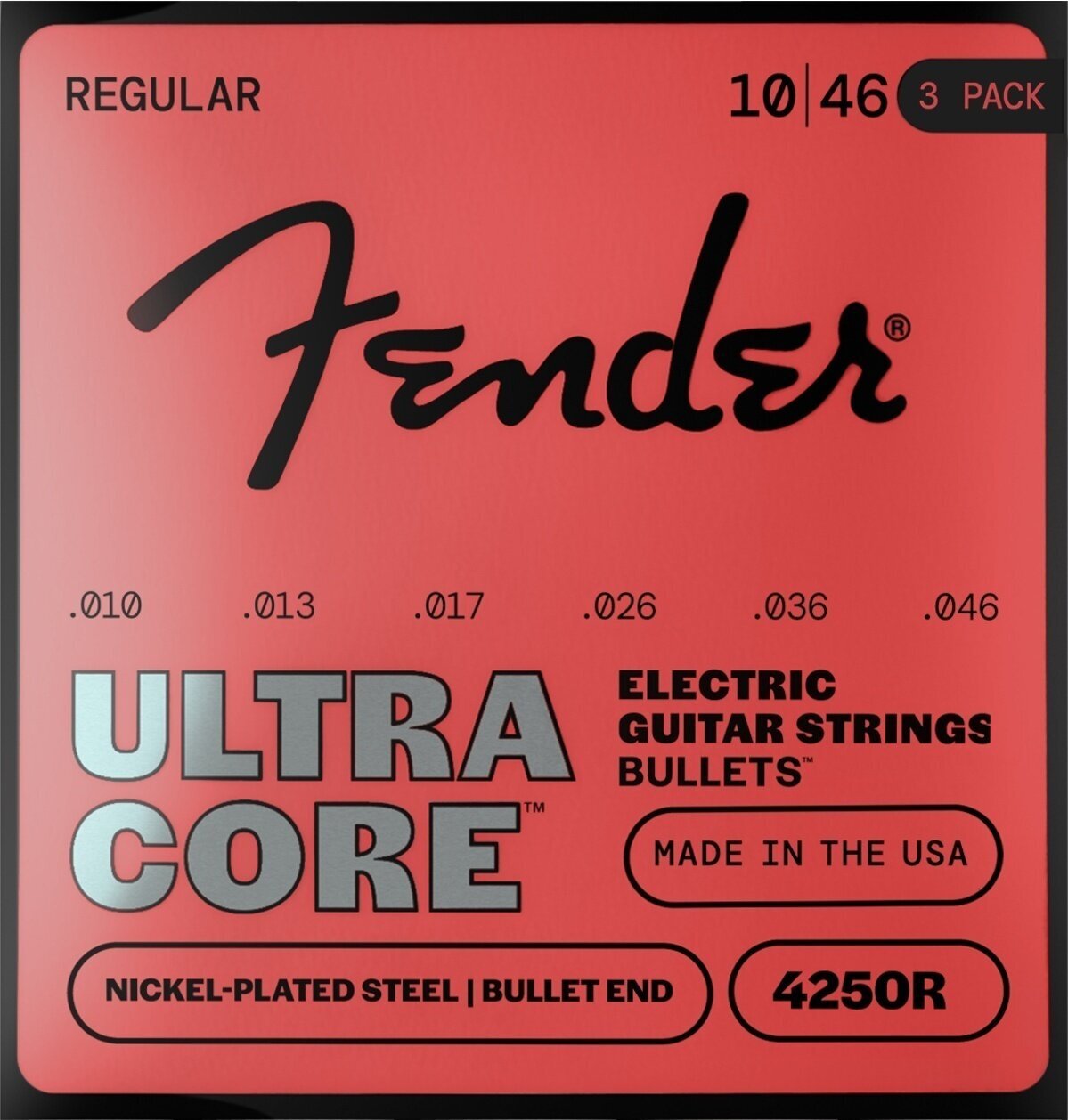 E-guitar strings Fender UltraCore 4250R 10-46 3-Pack E-guitar strings