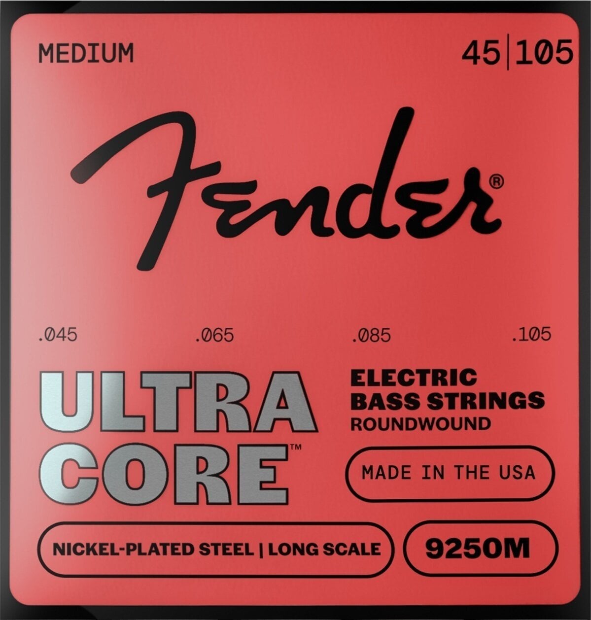 Bass guitar strings Fender UltraCore 9250M 45-105 Bass guitar strings (Like new)