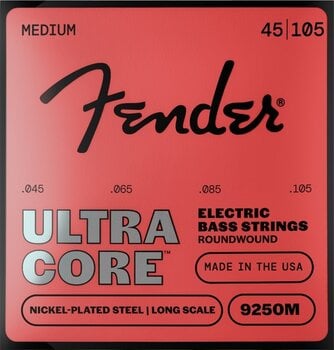 Bass guitar strings Fender UltraCore 9250M 45-105 Bass guitar strings (Like new) - 1