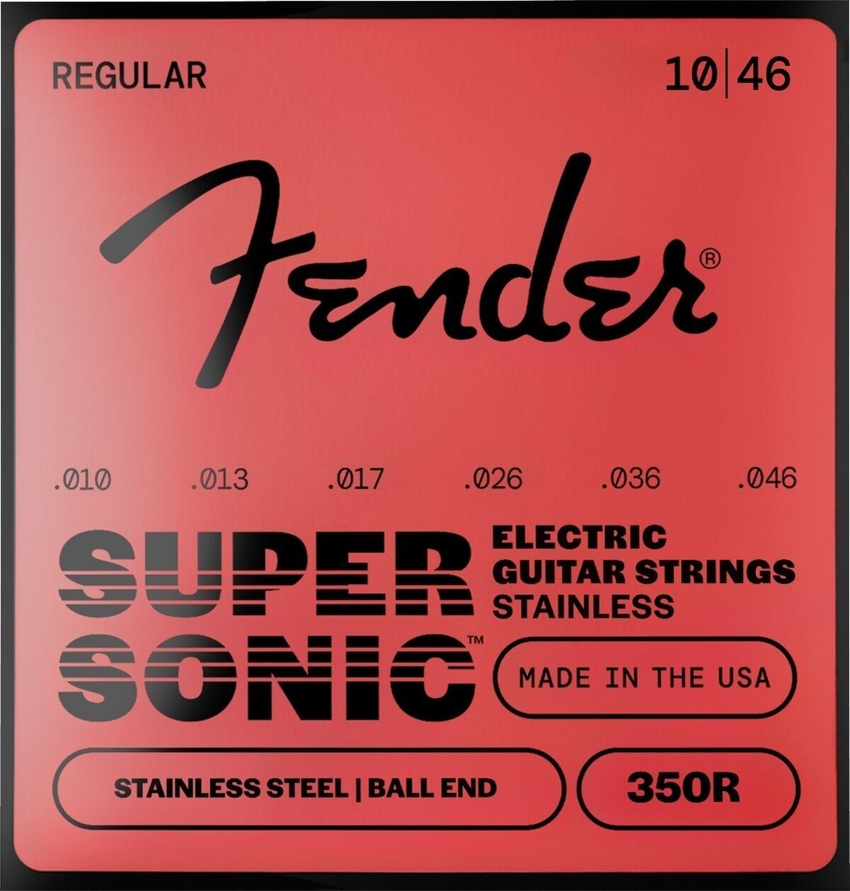 E-ģitāras stīgas Fender Stainless Regular Ball End Strings