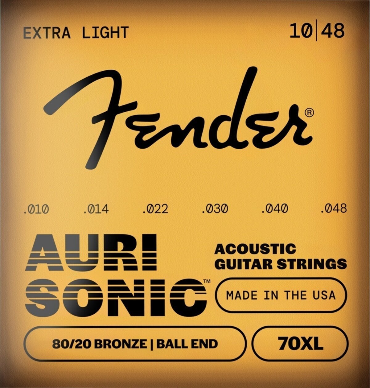Struny pro akustickou kytaru Fender 70 Bronze-Ball XL 10-48 Struny pro akustickou kytaru