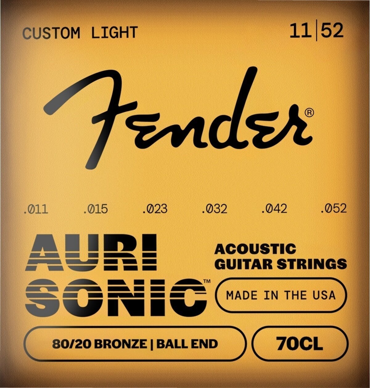 Akusztikus gitárhúrok Fender 80/20 Bronze 70 CL 11-52 Akusztikus gitárhúrok