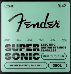 Cordes pour guitares électriques Fender Stainless 350´s .009-.042 Cordes pour guitares électriques
