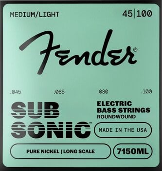 Corzi pentru chitare bas Fender 7150 Pure Nickel 45-100 Corzi pentru chitare bas (Ca nou) - 1